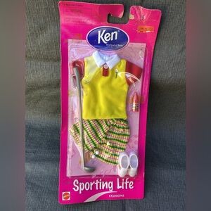 Vintage  1998 Ken Sporting Life Fashions Clothing Golf style Mattel 68694 NEW